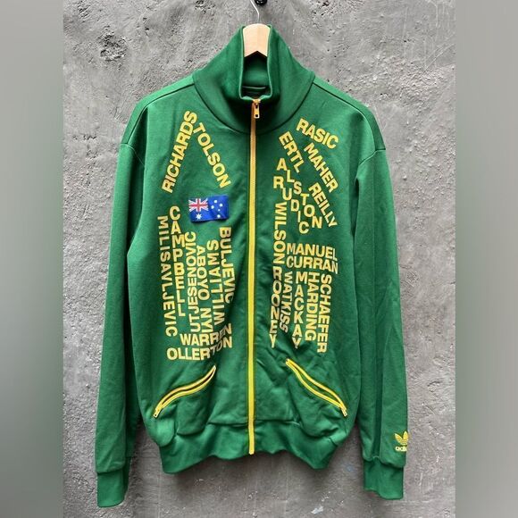 ADIDAS RARE TRACK JACKET AUSTRALIA SOCCER GREEN YELLOW SIZE L - Picture 4 of 11